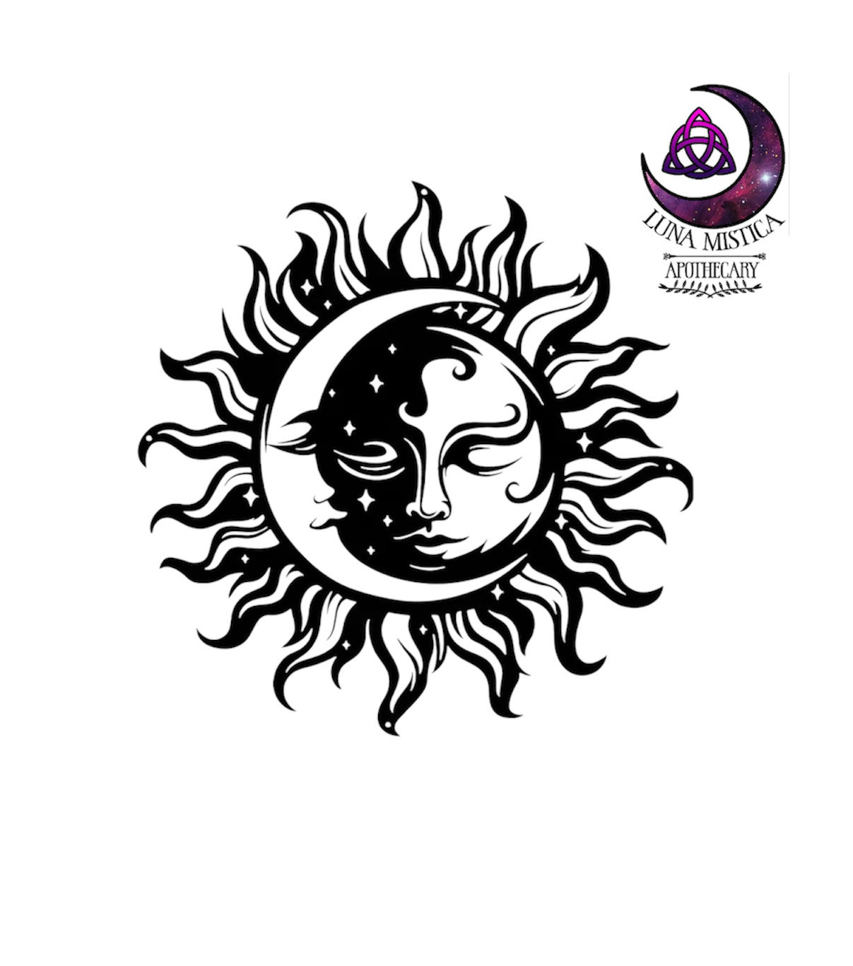 Metal Black Sun n Moon Wall Decor
