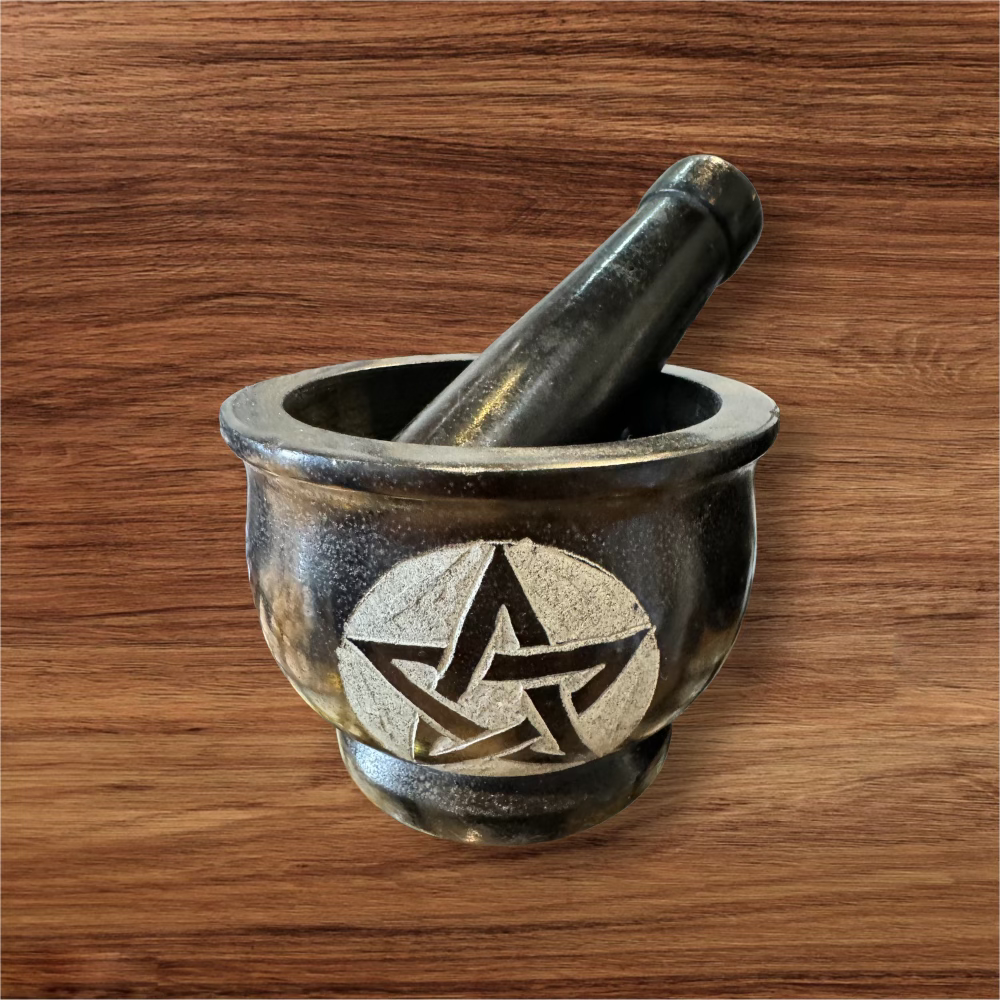 Pentacle  Soapstone Mortar