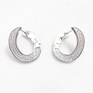 Pendientes plata de ley criolla circonita