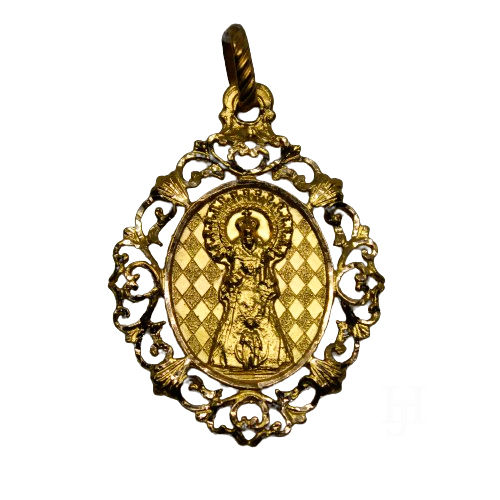 Medalla oro 18 quilates Virgen de las Viñas