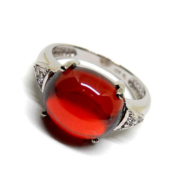 Miniatura: Sortija plata de ley circonita