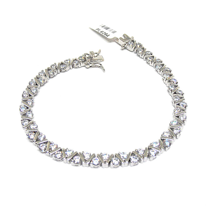 Pulsera plata de ley circonita
