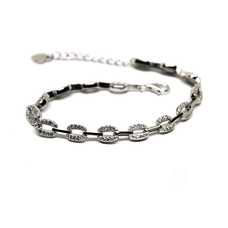 Pulsera plata de ley circonitas