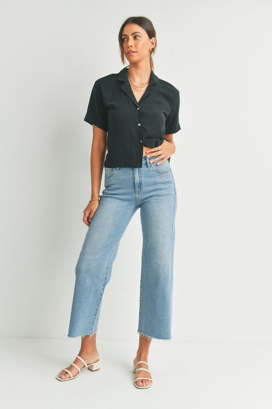 Slim Wide Leg Jeans