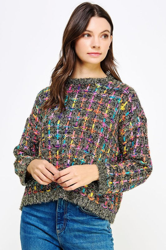 Miniatura: Mallard Multi Tweed Pullover Knit Sweater