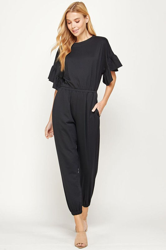 Ruffle Sleeve Jumpsuit