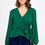 Miniatura: Long Sleeve V Neck Side Tie Top