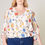 Miniatura: Floral Ballon Sleeve Plus Blouse