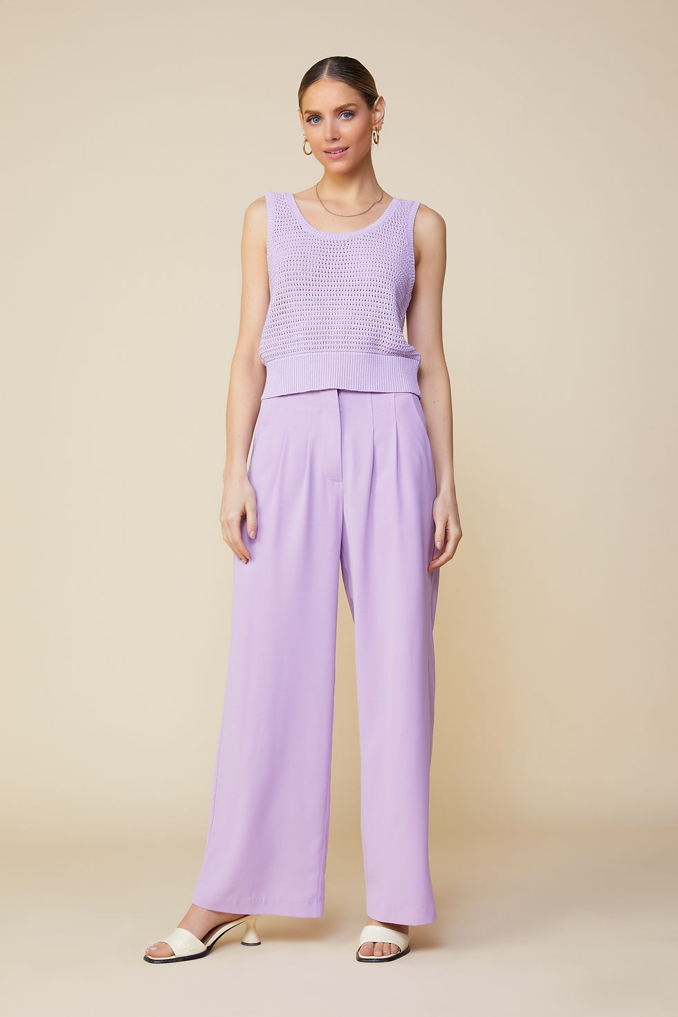 Pintuck Wide Pants