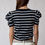 Miniatura: Short Puffy Sleeve Striped Sweater Top