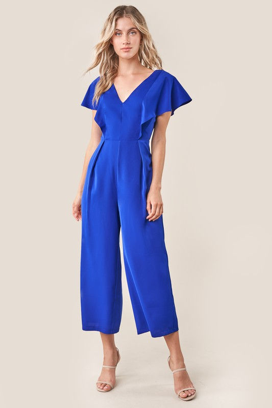 Cropped Wide Leg Jumpsuit