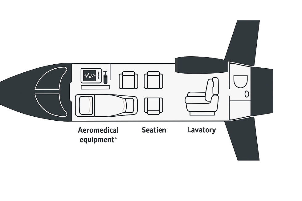 A Cessna XLS airpane showing interior spacing
