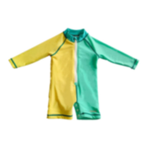 UPF Sun Protective Baby's Swimsuit Romper Front Flatlay