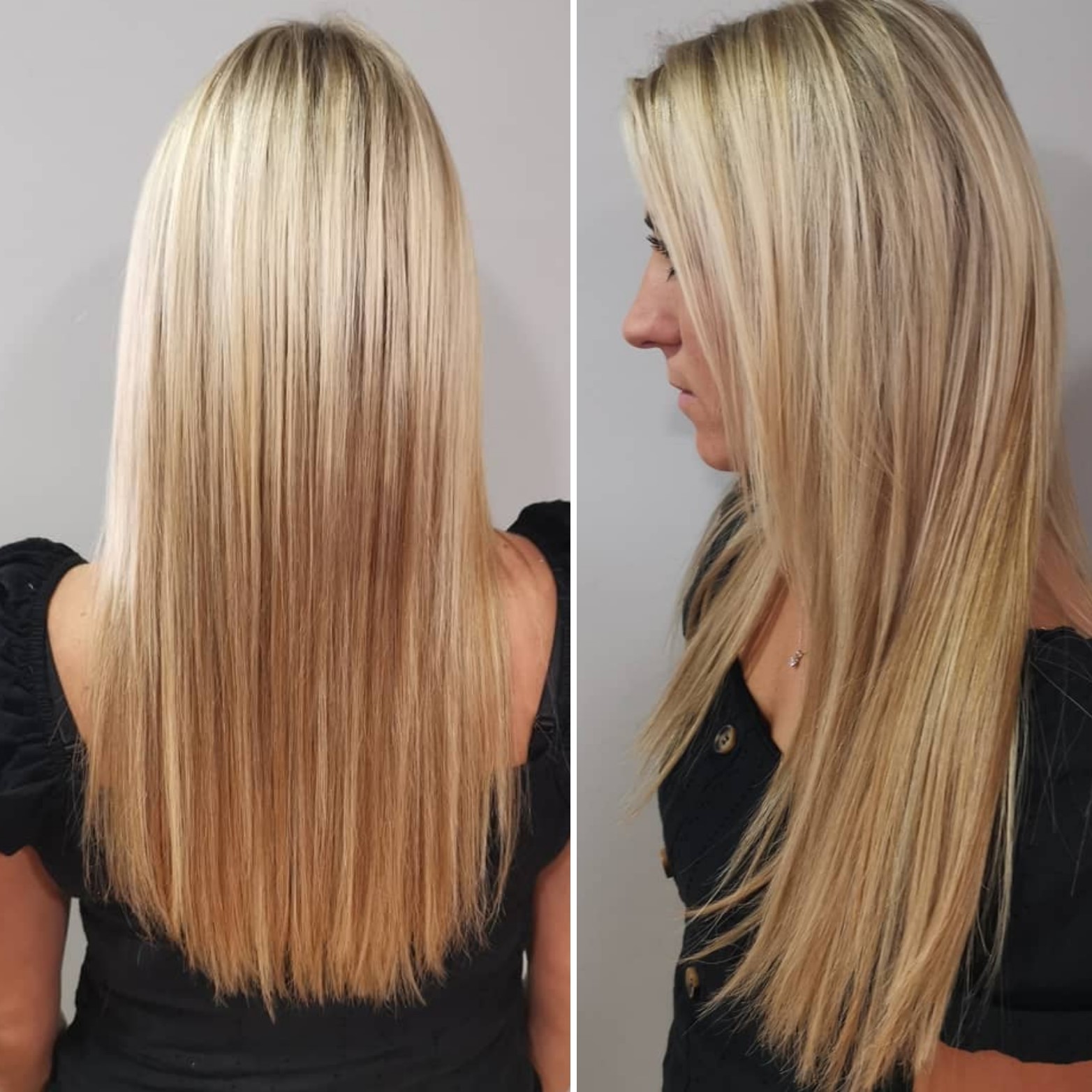 full head nano bead extensions by ellie