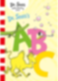 Cover of ABC book in yellow with a yellow camel, a green animal, a green letter 'A', pink letter 'B' and yellow letter 'C'