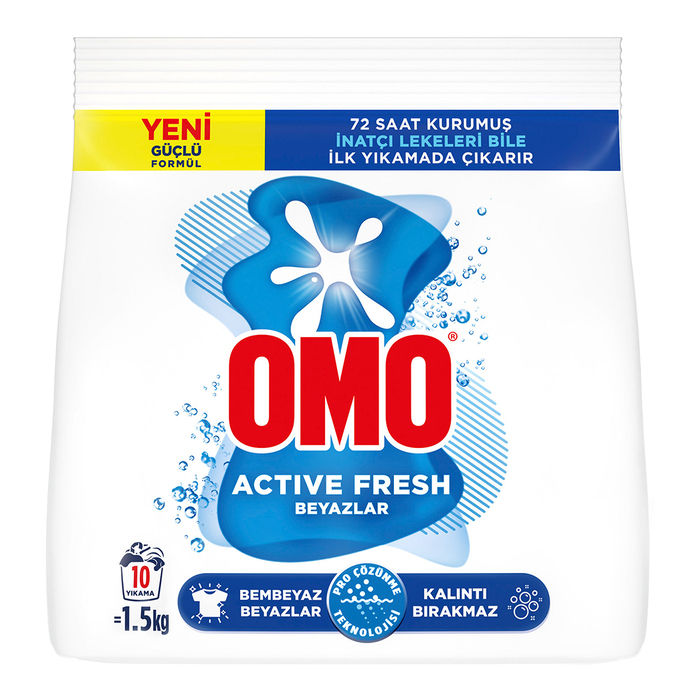 Toz Çamaşır Deterjanı Active Fresh Beyazlar 1.5 Kg