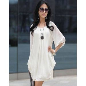 Thumbnail: NEW WOMEN'S FASHION CHIFFON DRESS