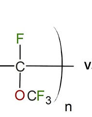 Molecular structure of PFA and PTFE