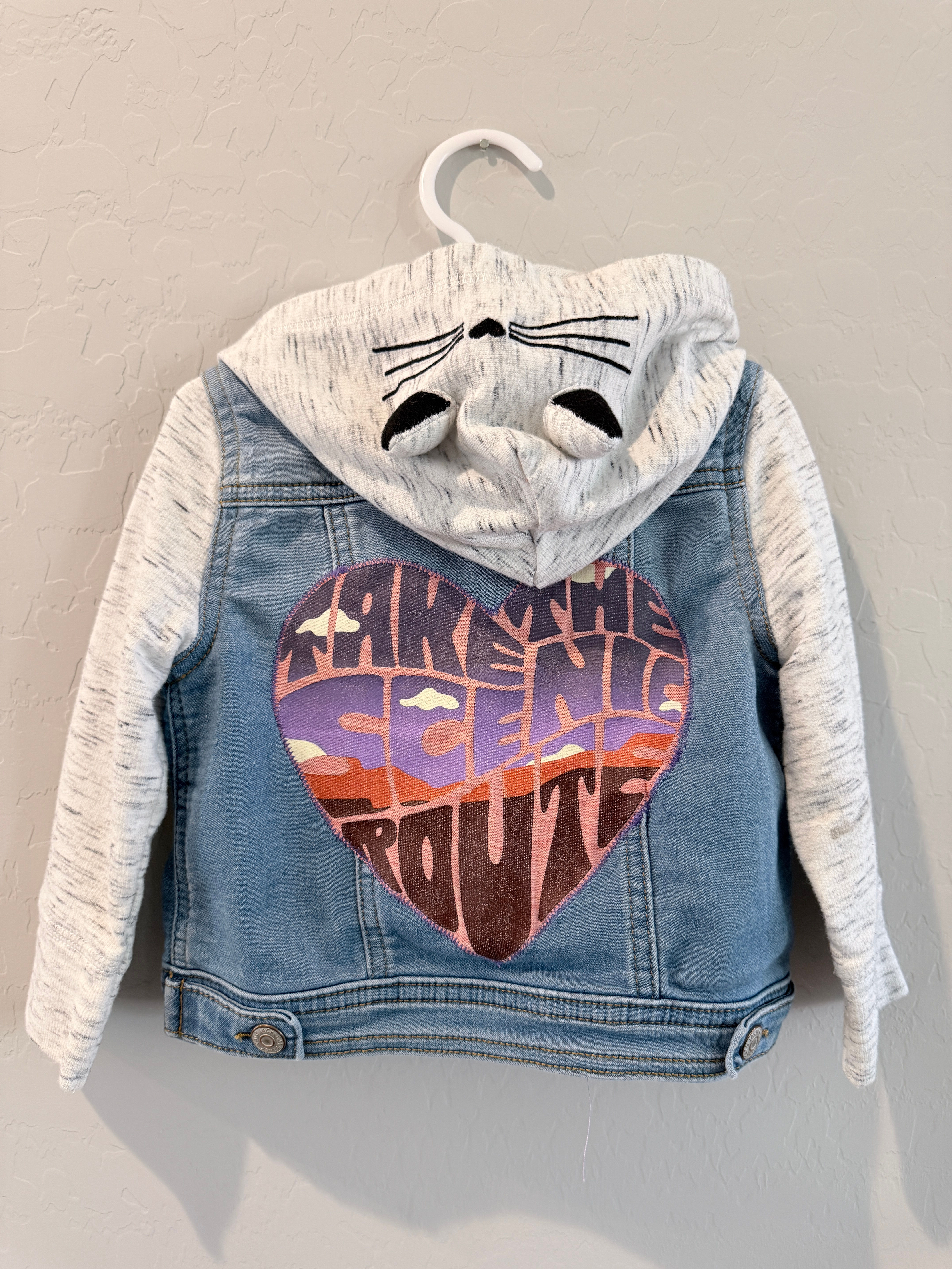 Upcycled Take The Scenic Route Denim Jacket