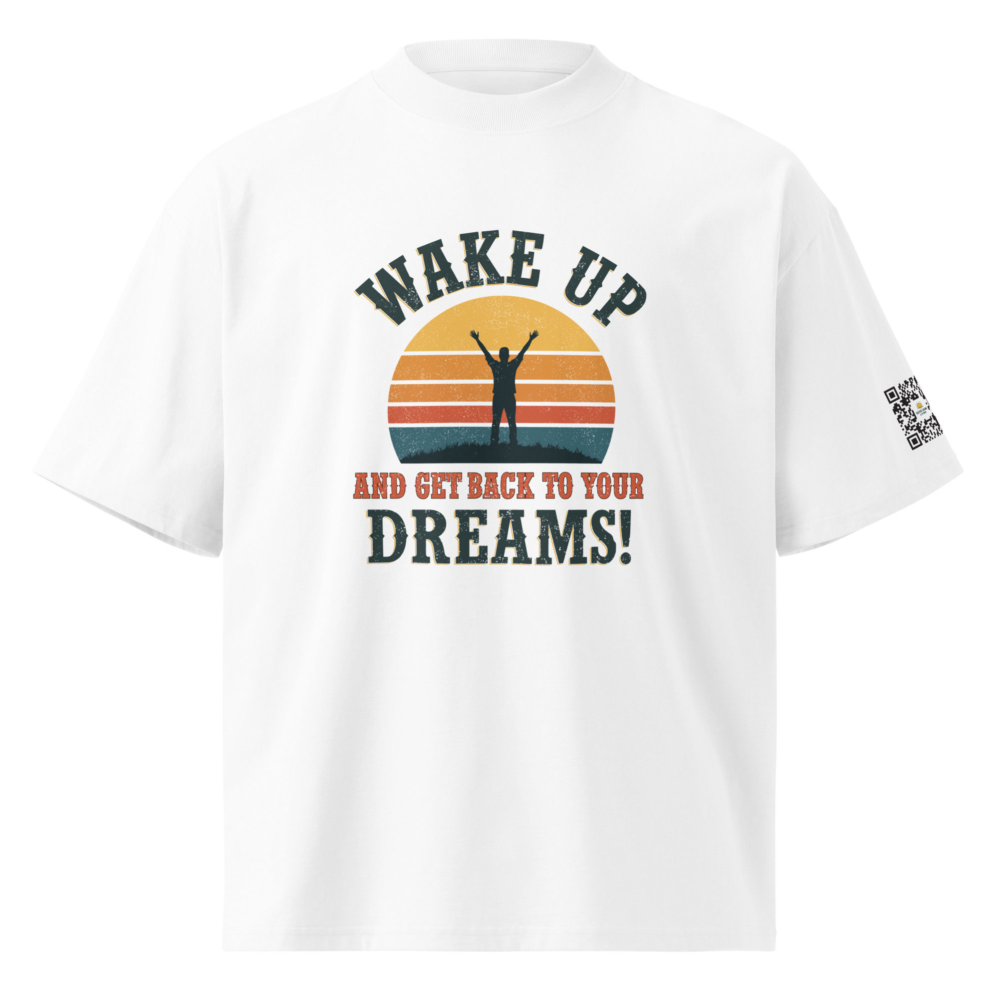 Unisex organic oversized high neck t-shirt