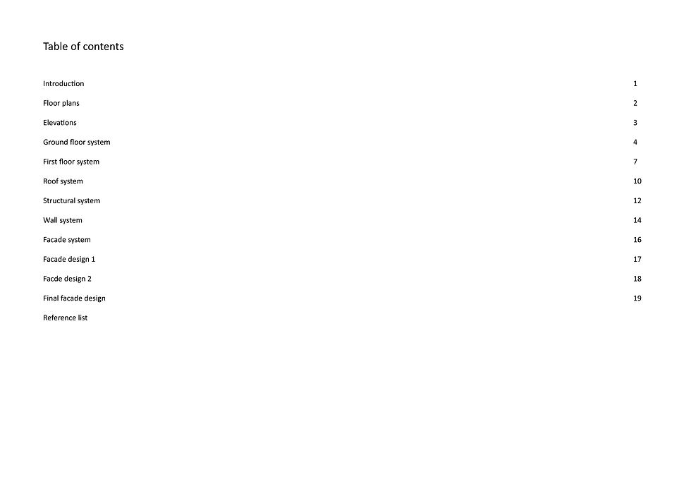 Table of contents