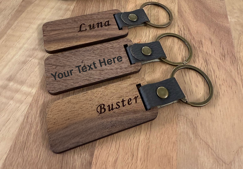 Personalised Wooden Keyring