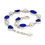 Thumbnail: Blue Sea Glass and Fresh Water Pearl Bracelet-back view