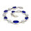 Thumbnail: Blue Sea Glass and Fresh Water Pearl Bracelet
