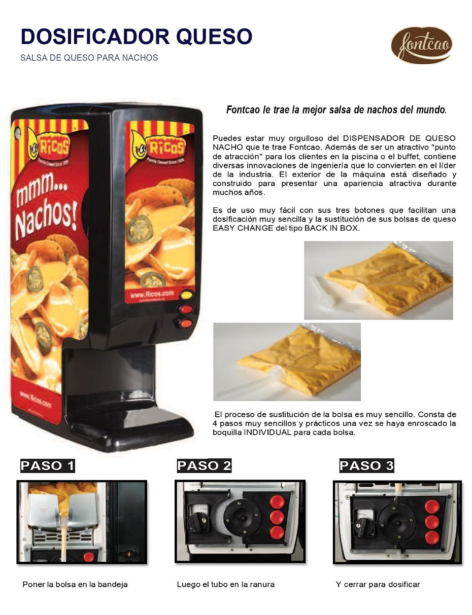 Dispensador de salsa de queso cheddar para nachos