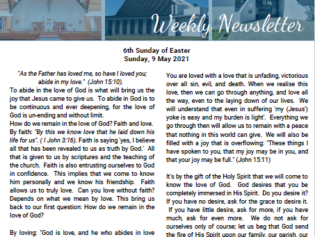 Don't Forget to pick up Our Pentecost Novena Booklet this weekend!!