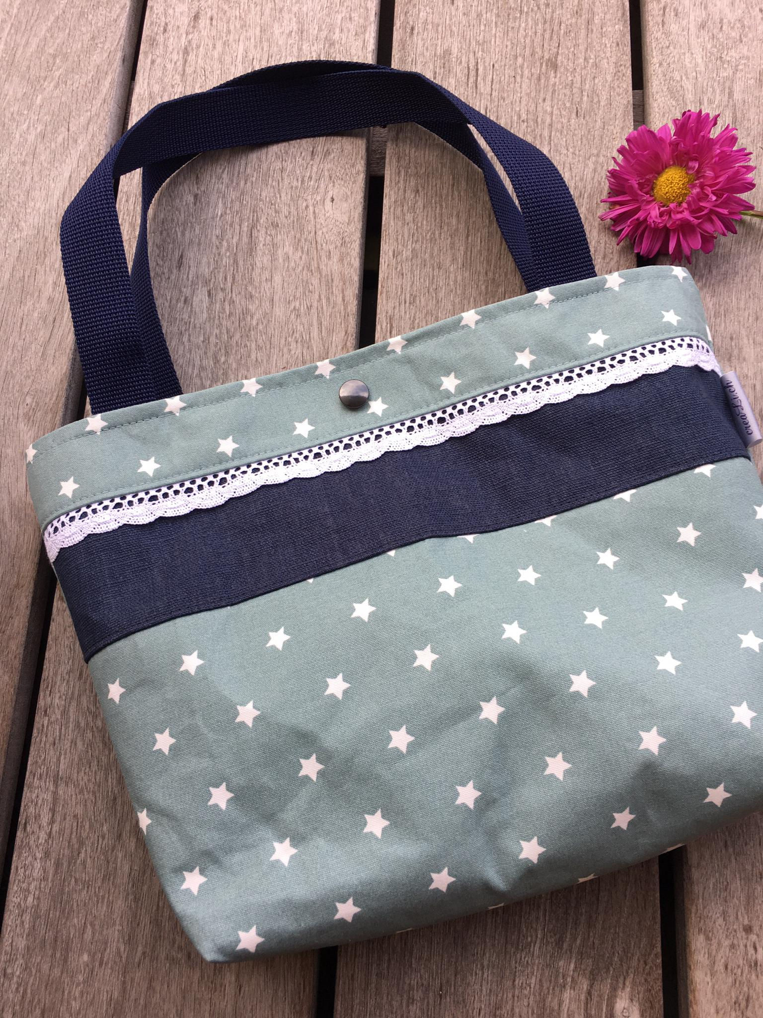 Shopper Sternenzauber meergrün