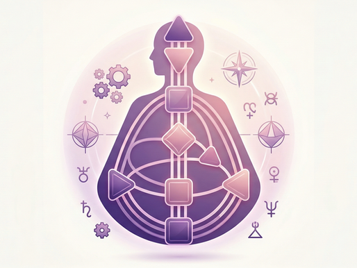 Lillat värvi Human Designi sünnikaardi kujutis.