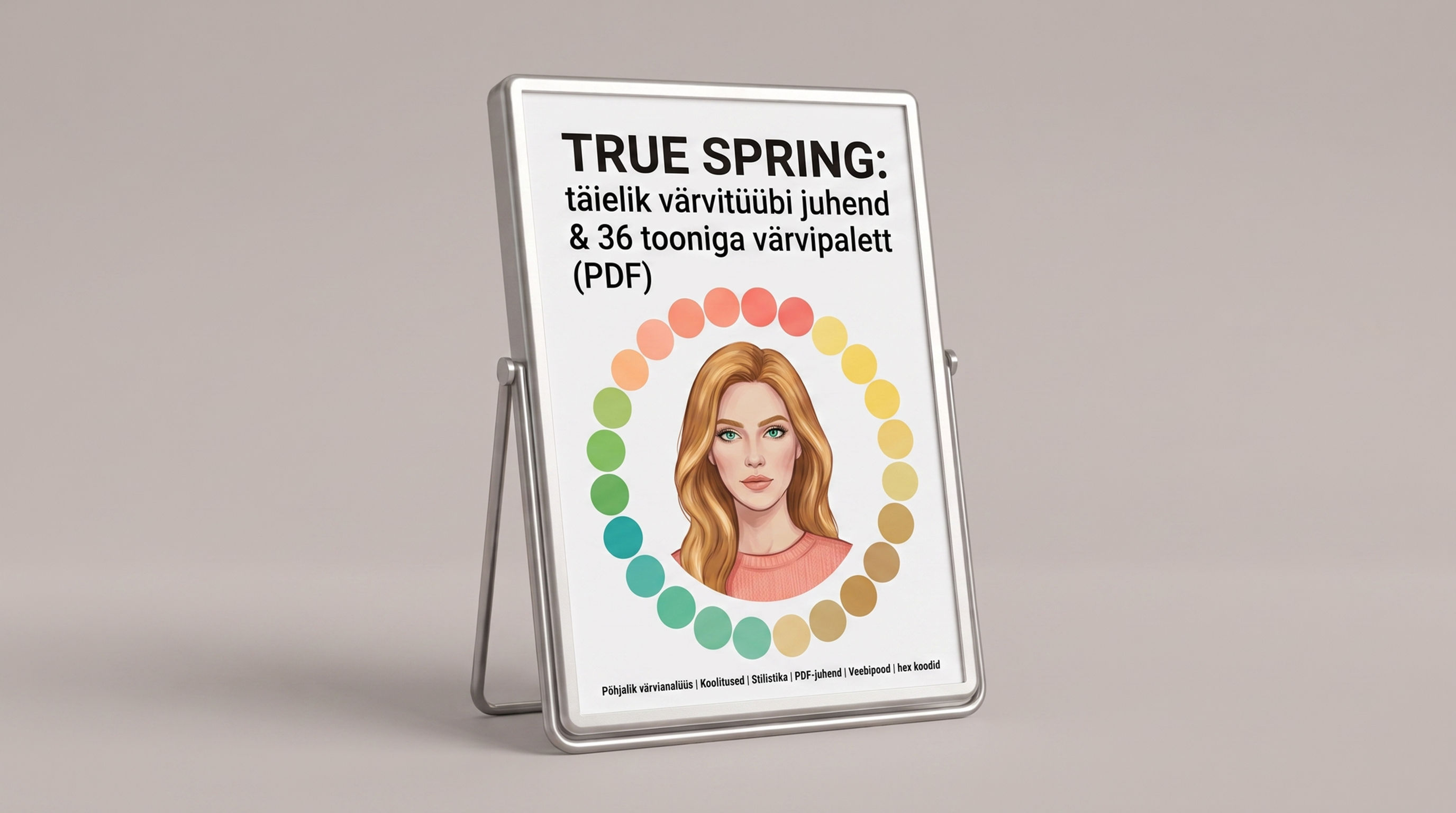 True Spring: täielik värvitüübi juhend & 36 tooniga värvipalett