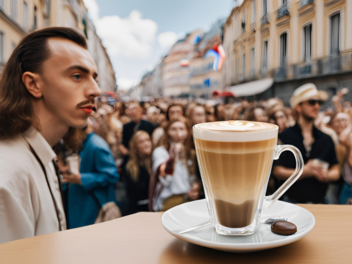 Tommy Cash ja espresso macchiato Itaalia linnatänaval, taustal elevil fännid.