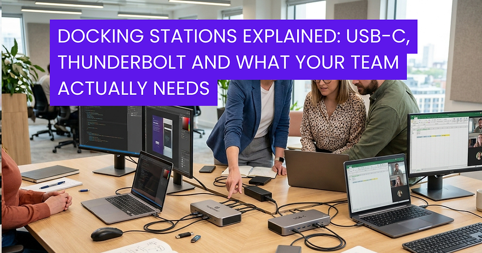Docking Stations Explained: USB-C, Thunderbolt and What Your Team Actually Needs
