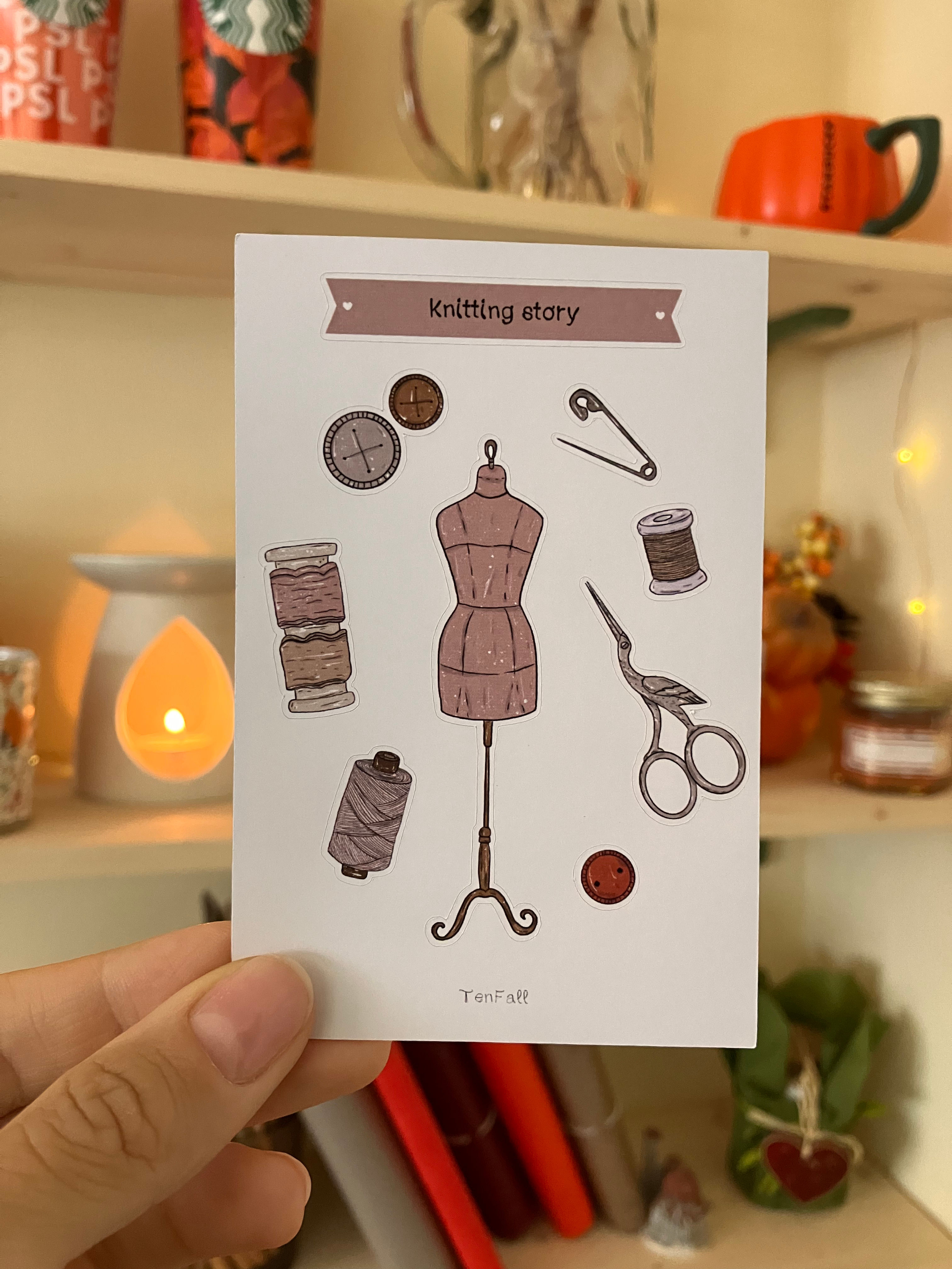 Knitting story - Mini Sticker Sheet
