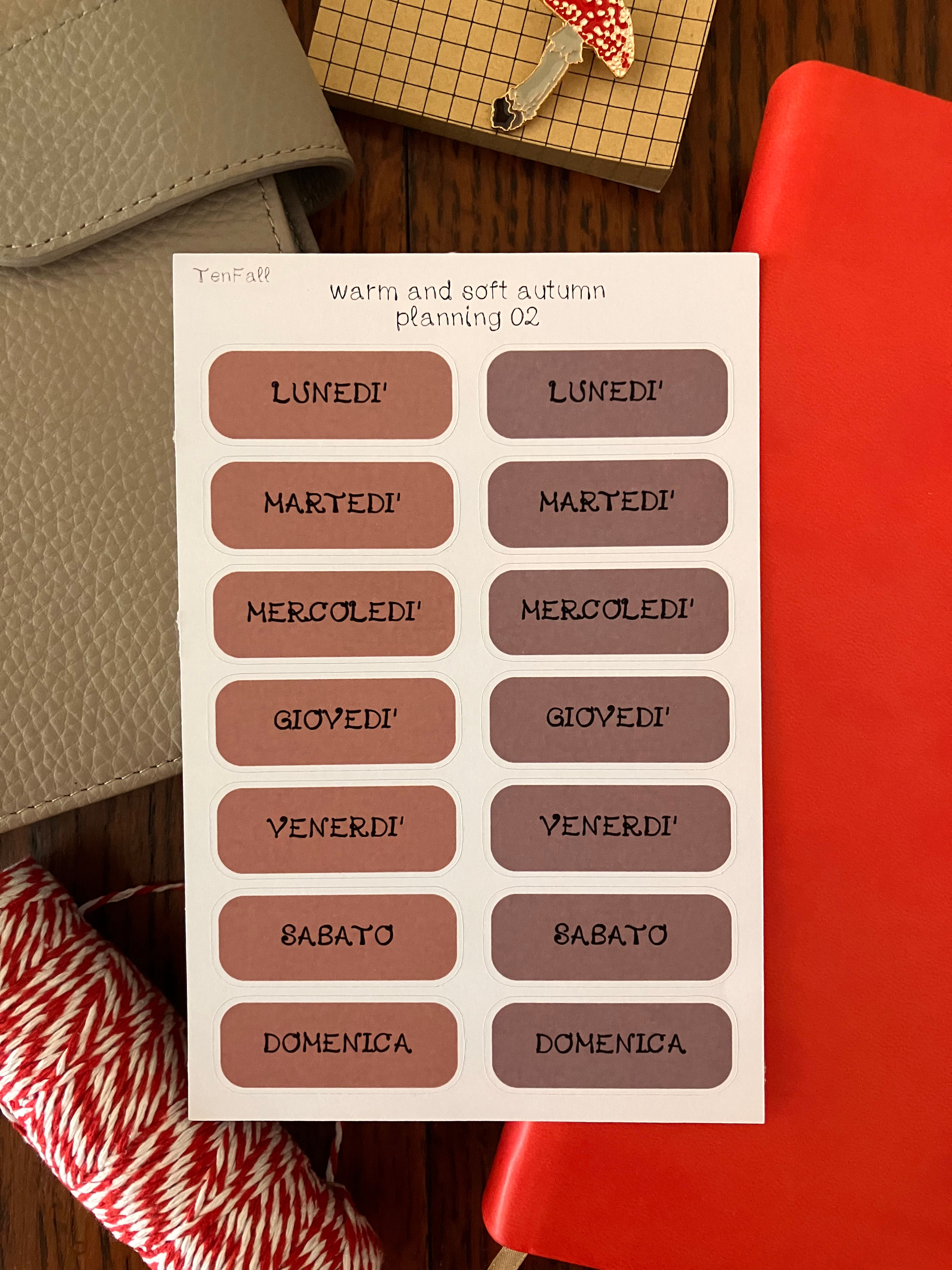 Warm and soft Autumn Planning 02 - Sticker Sheets