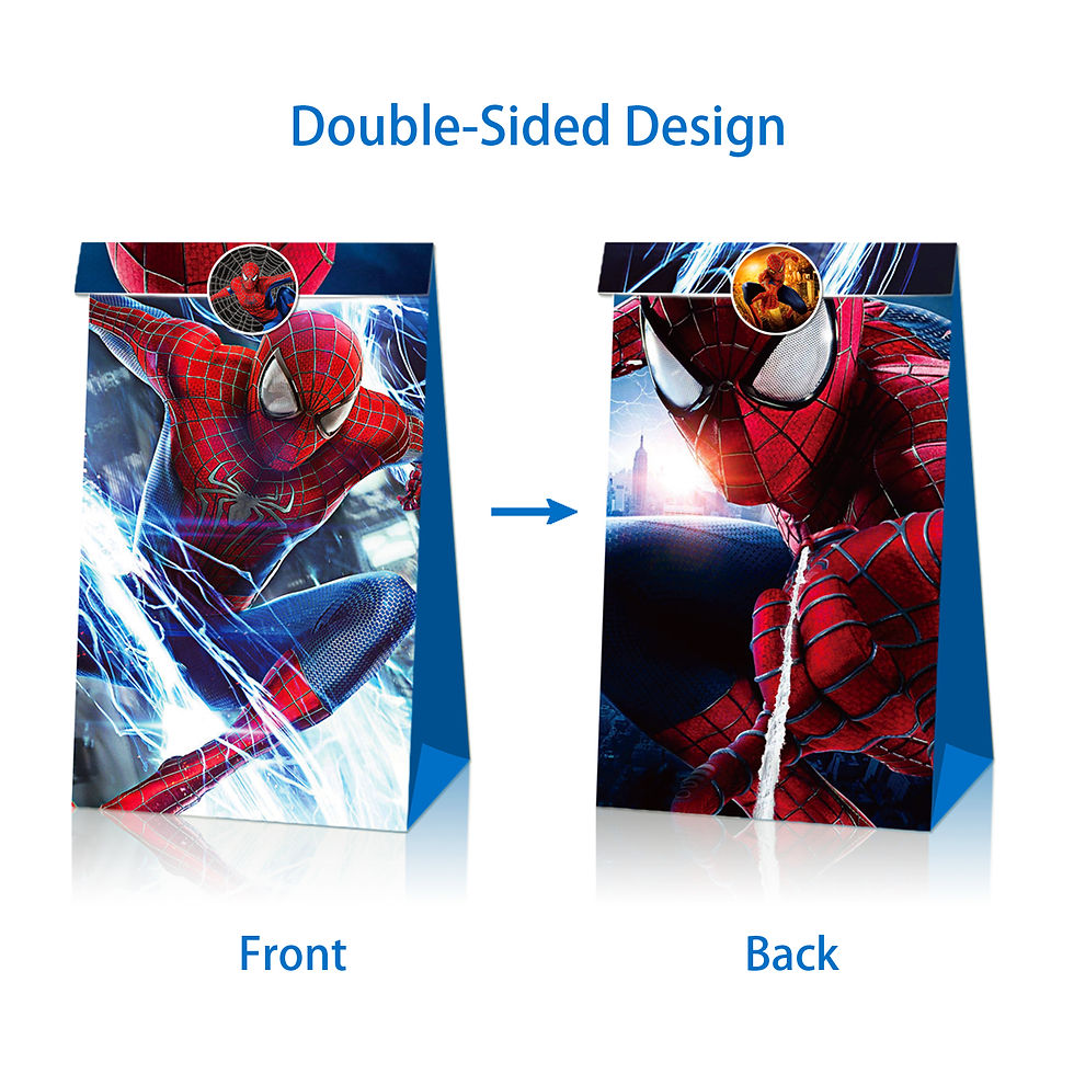 Thumbnail: Spiderman Paper Bag with Sticker 12count Ast.