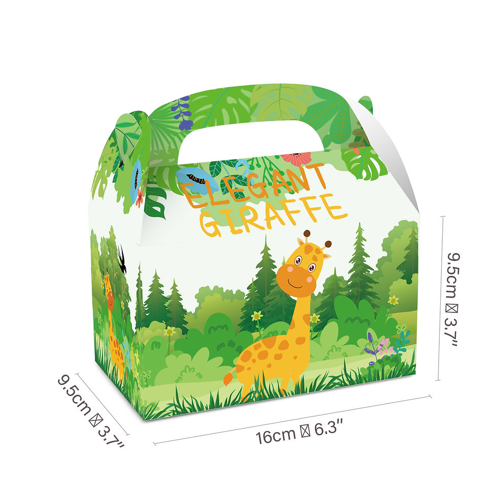 Thumbnail: Jungle Animals 2  Party Boxes 12count Ast GREEN