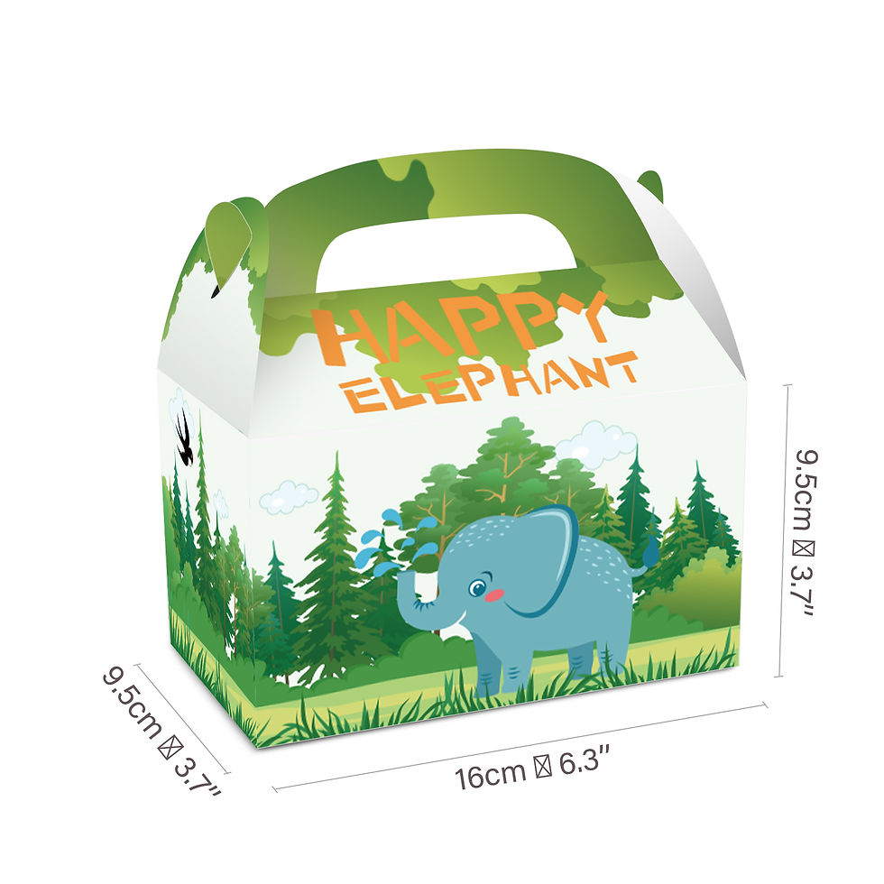 Thumbnail: Jungle Animals 2  Party Boxes 12count Ast GREEN