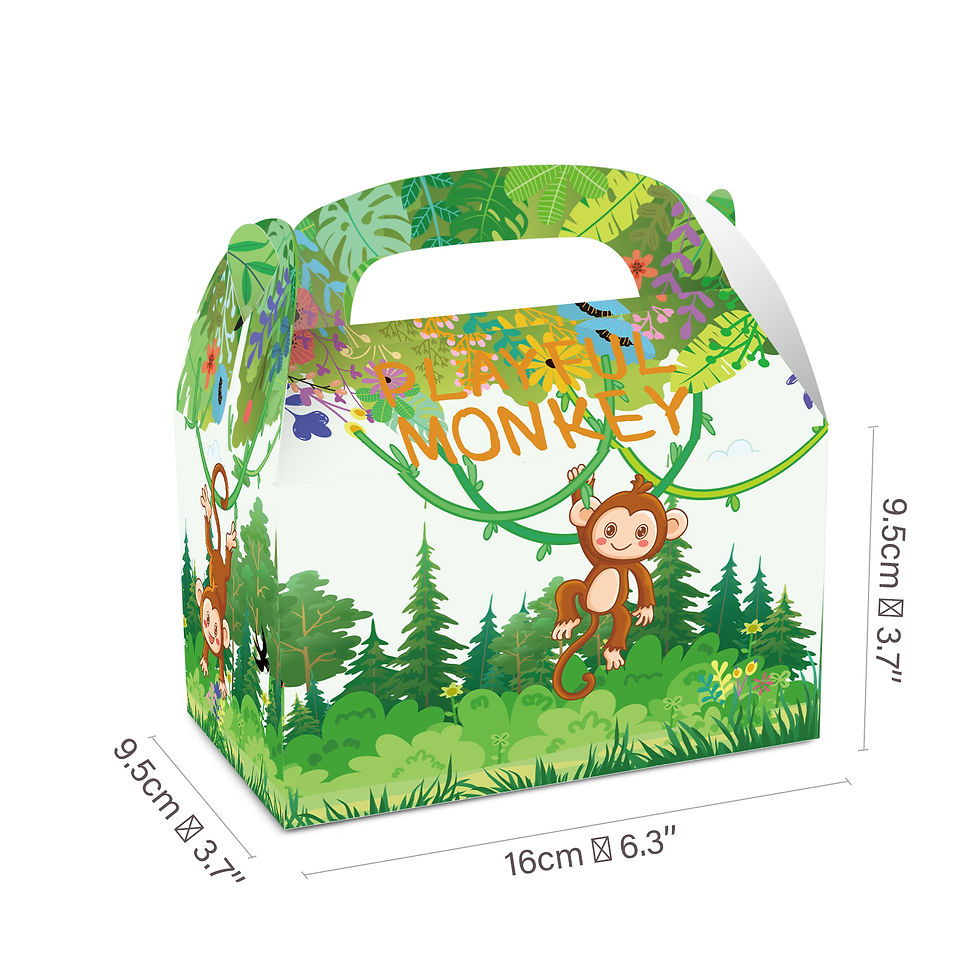 Thumbnail: Jungle Animals 2  Party Boxes 12count Ast GREEN