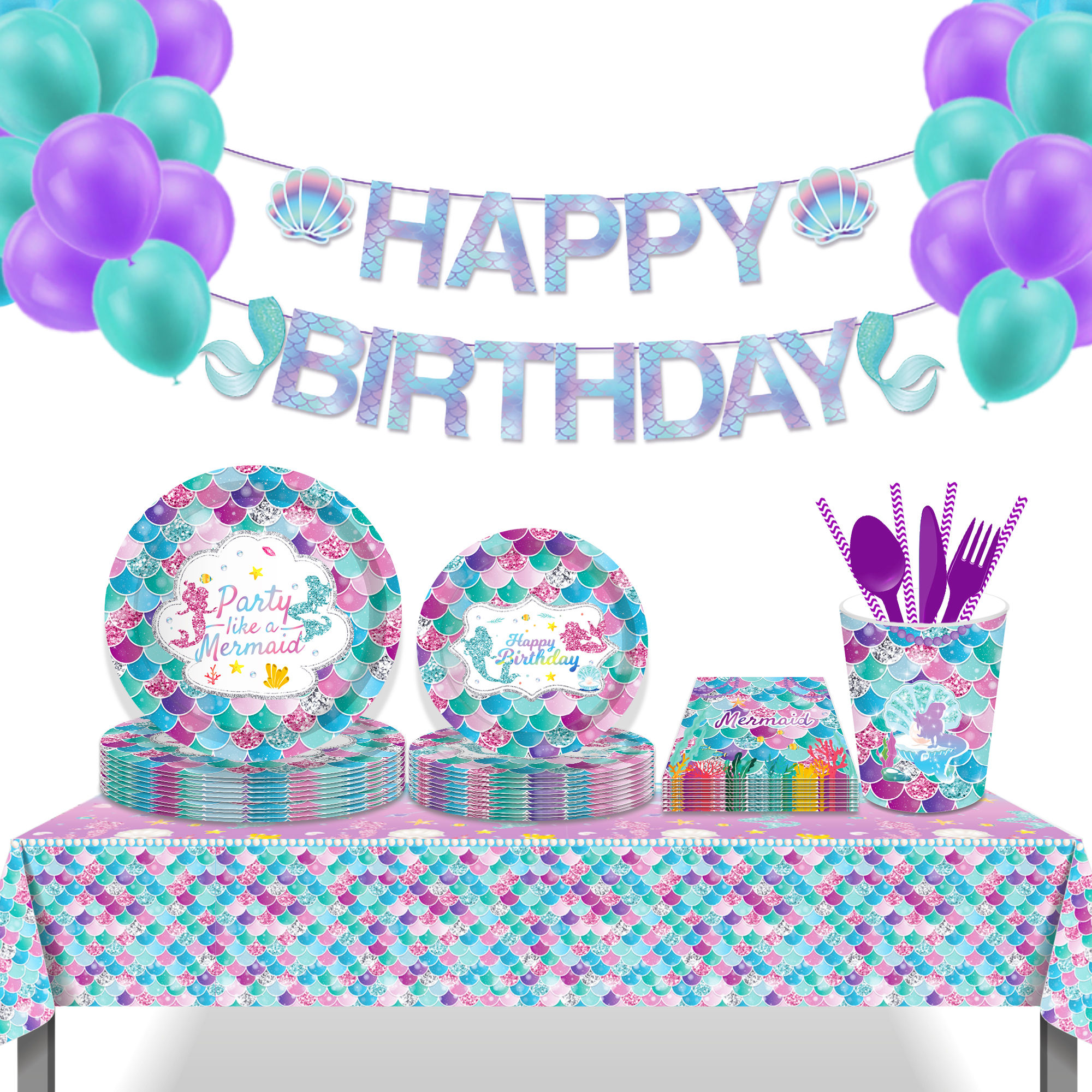 Mermaid Under The Sea  Party Set 8pax