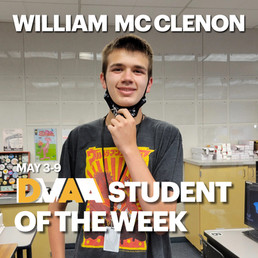 William McClenon is the DMAA Student of the Week for May 3-9