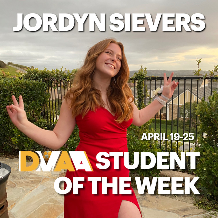 Jordyn Sievers is the DMAA Student of the Week for April 19-25