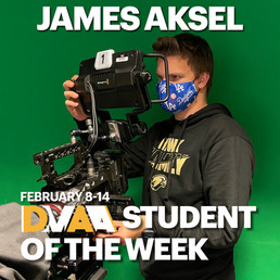 James Aksel is the DMAA Student of the Week for February 8-14