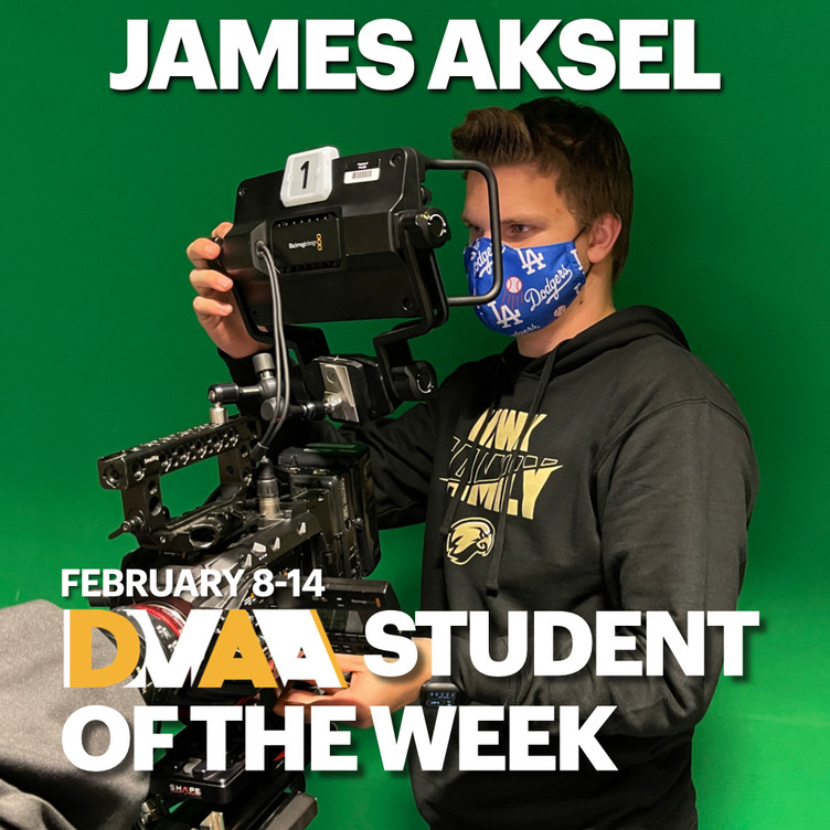 James Aksel is the DMAA Student of the Week for February 8-14