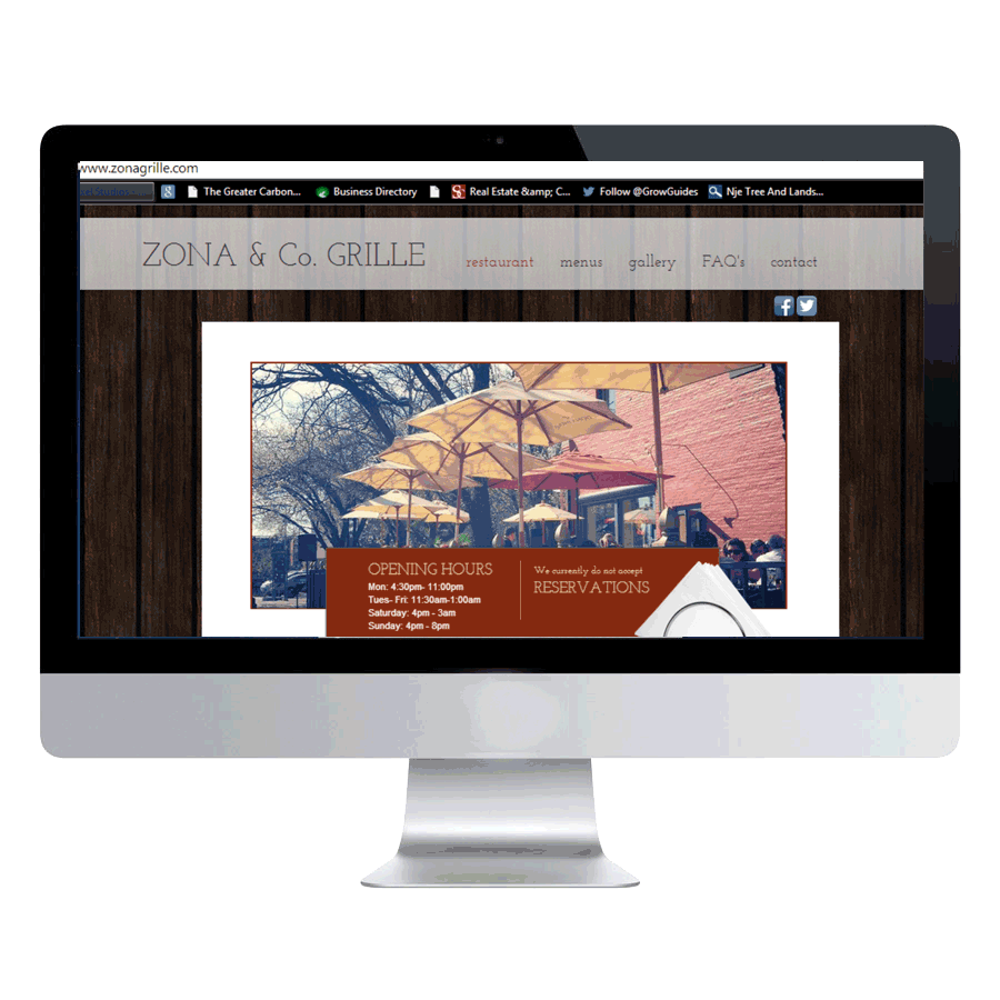 Zona & Co. Grille Website