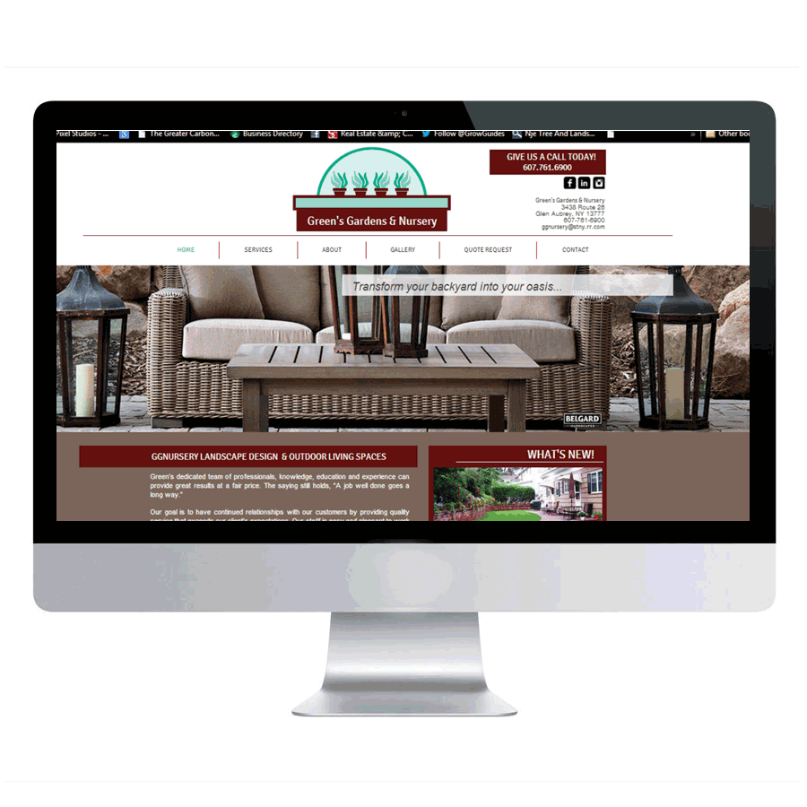 Green's Gardens & Nursery Website