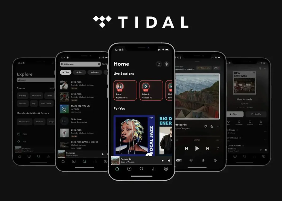 Foto del feed de la APP de TIDAL