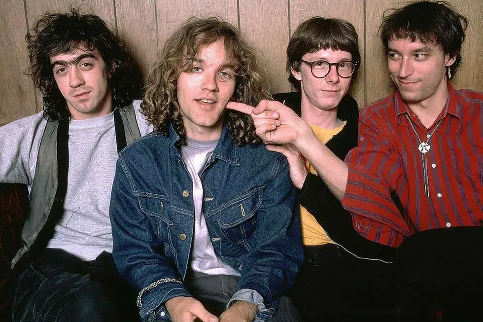 R.E.M. en 1983, Athens, USA, foto promocional del álbum 'Murmur'